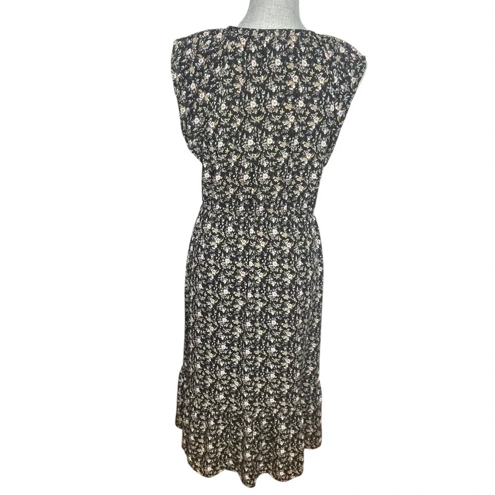 J. Crew Mercantile cap-sleeve midi dress superbloom size S
